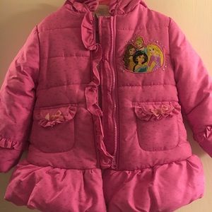Disney Princess Girls Puffy Jacket sz 2/3 pink